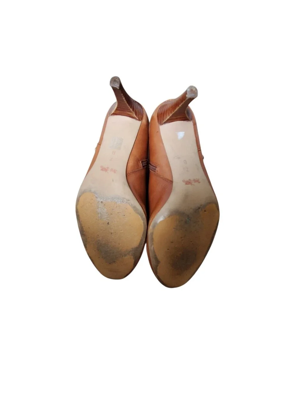 Coach Hickory Studded Leather Ankle Bootie 7B Tan Western Boho
